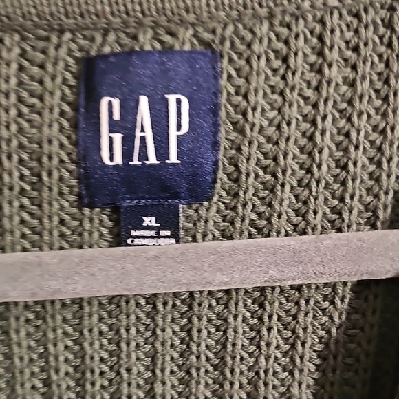 GAP NWT Women's Green Button Up Thyme Cardigan Sweater Size XLarge - Picture 3 of 7